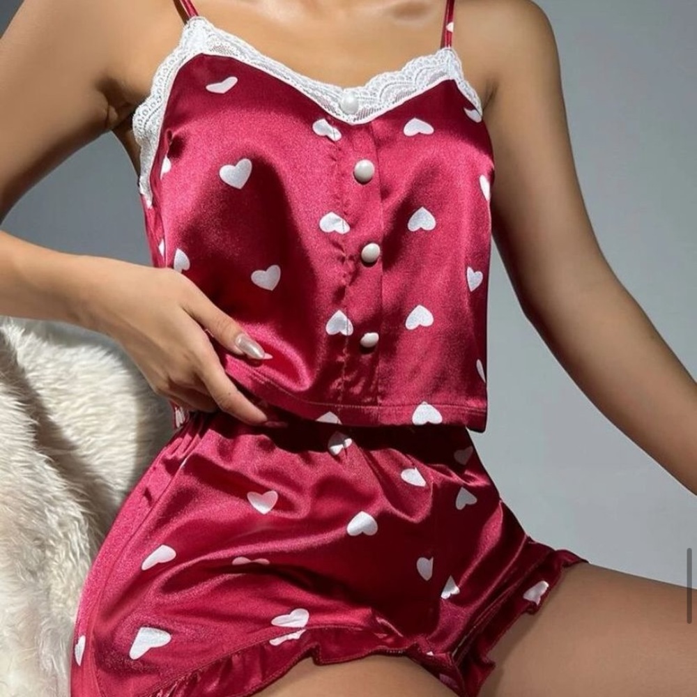 Burgundy pijama set
